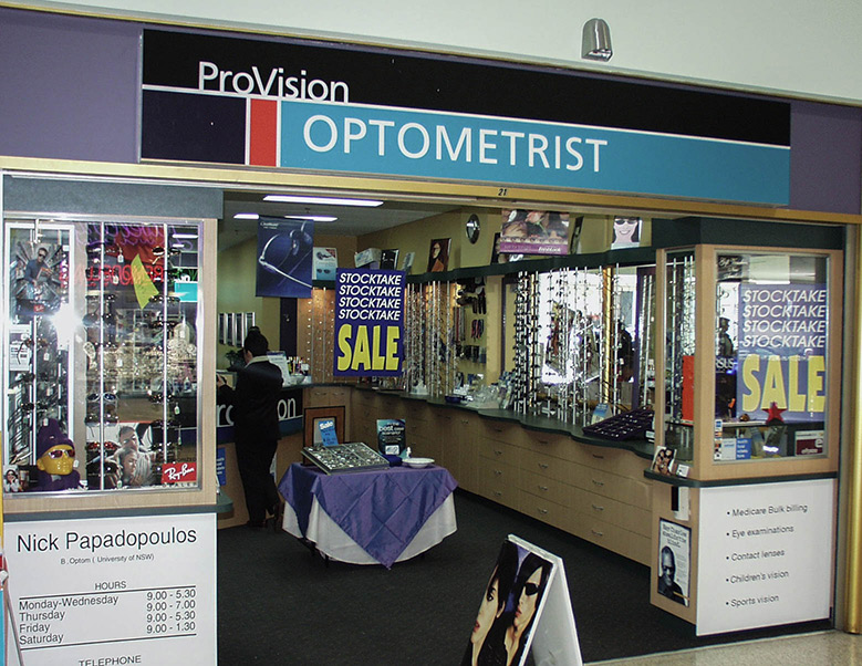 Optometrist Parramatta old shop